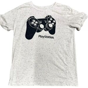 Boys Size Medium PlayStation Sony White And Black Short Sleeve T Shirt